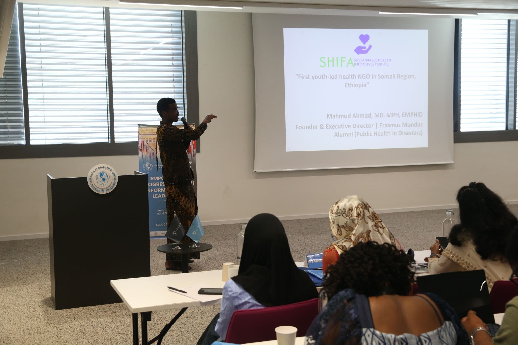 SHIFA staff and community members during a public health awareness activity